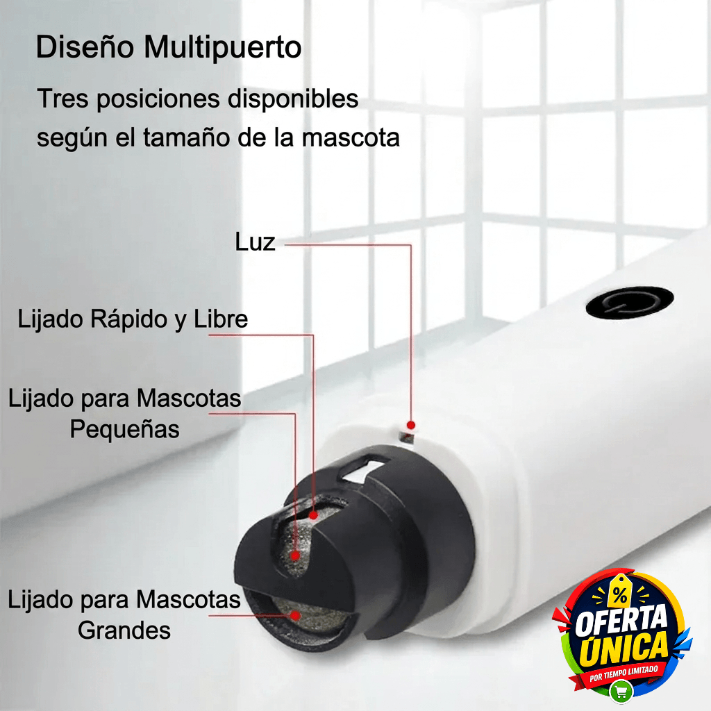 LIMA ELECTRICA CON LUZ PARA MASCOTAS