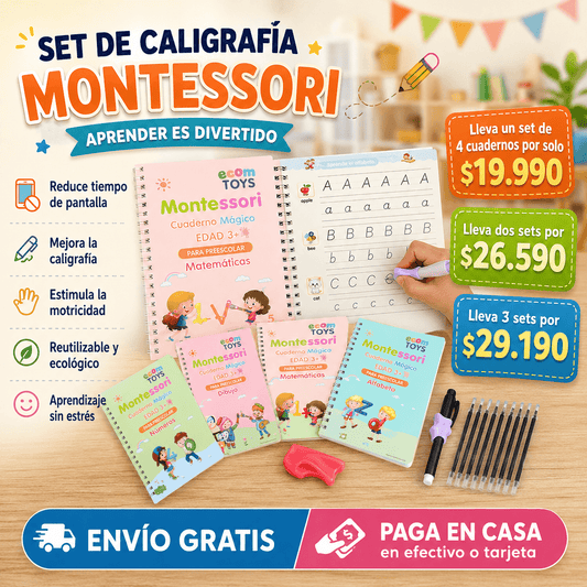 Set Cuaderno Mágico Caligrafía Montessori