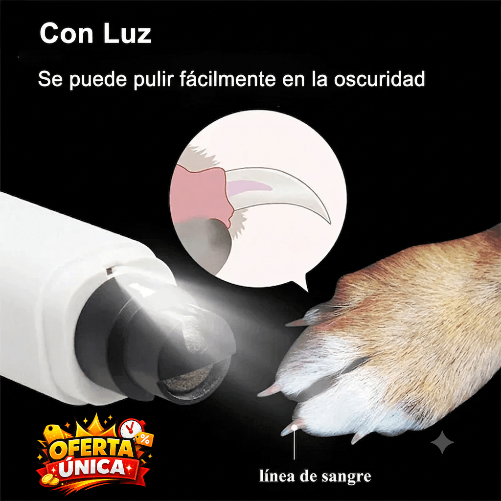 LIMA ELECTRICA CON LUZ PARA MASCOTAS