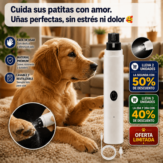 LIMA ELECTRICA CON LUZ PARA MASCOTAS -